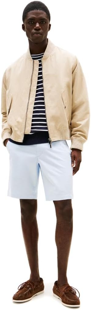 Мужские повседневные хлопковые шорты Tommy Hilfiger длиной 9 дюймов с эластичным ремешком, также доступны в размерах для больших и высоких женщин., Breezy Blue — фото 3