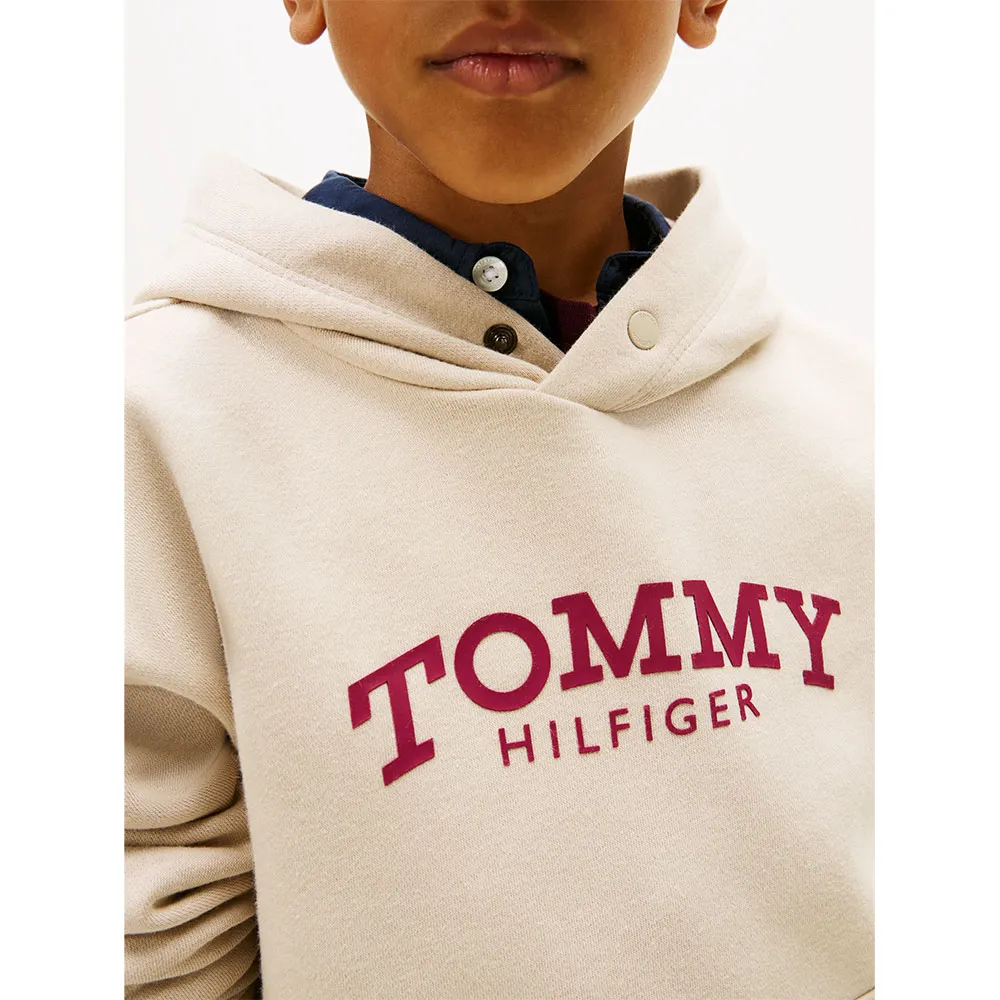 Худи Tommy Hilfiger с монотипным принтом, бежевый — фото 3