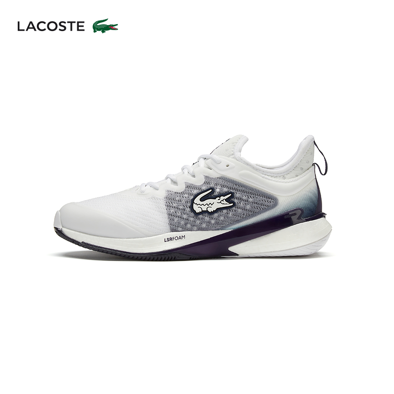 

Кроссовки мужские Lacoste теннисные, белый / темно - синий