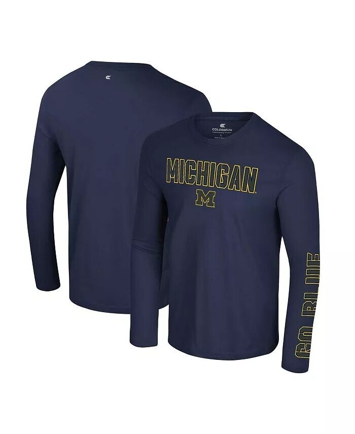 

Футболка мужская темно-синяя Michigan Wolverines Color Pop Active Blend с длинным рукавом 2-Hit Colosseum