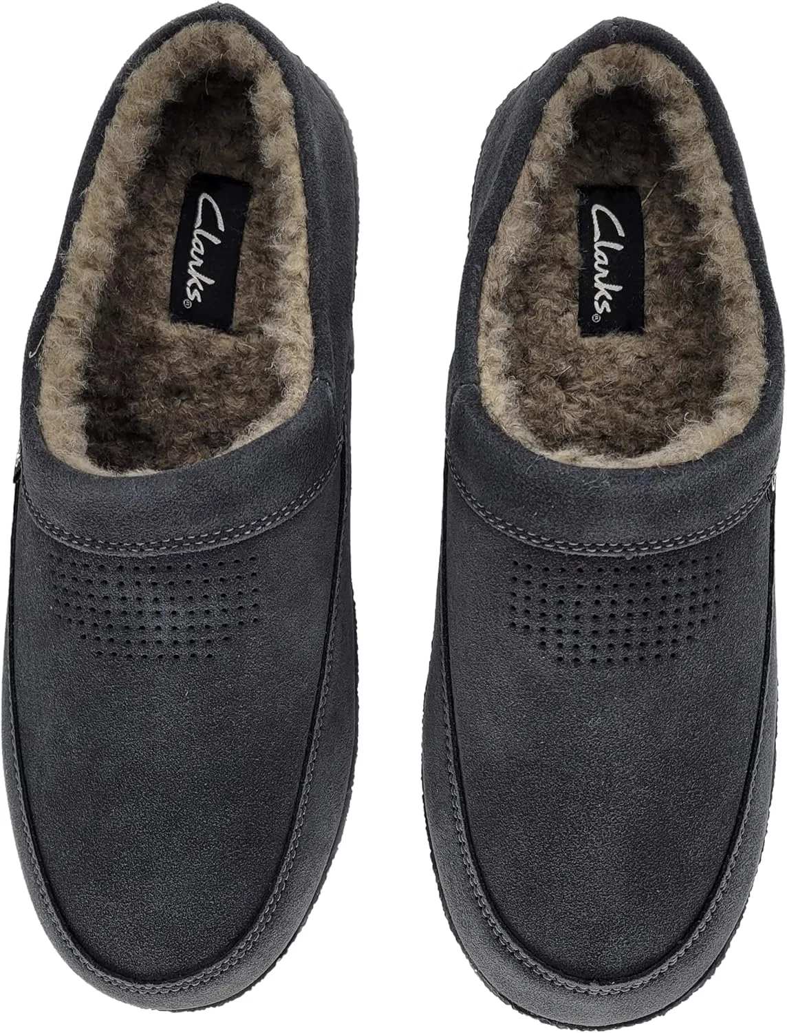 Тапочки мужские, Clarks, серый — фото 4