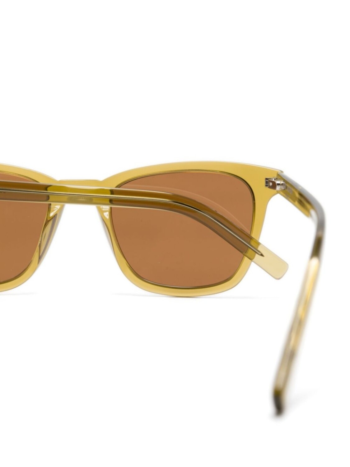 Солнцезащитные очки в прозрачной оправе Saint Laurent Eyewear, зеленый — фото 3