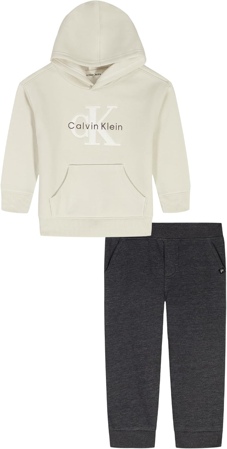 

Комплект из двух предметов для бега с капюшоном Calvin Klein для мальчиков, Silver Birch/Stealth Heather