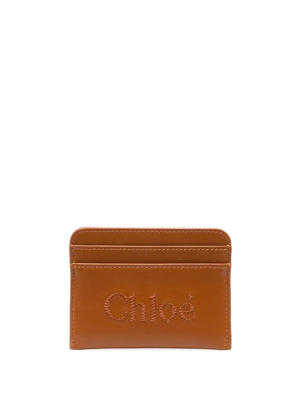 

Кардхолдер с вышитым логотипом CHLOÉ, синий