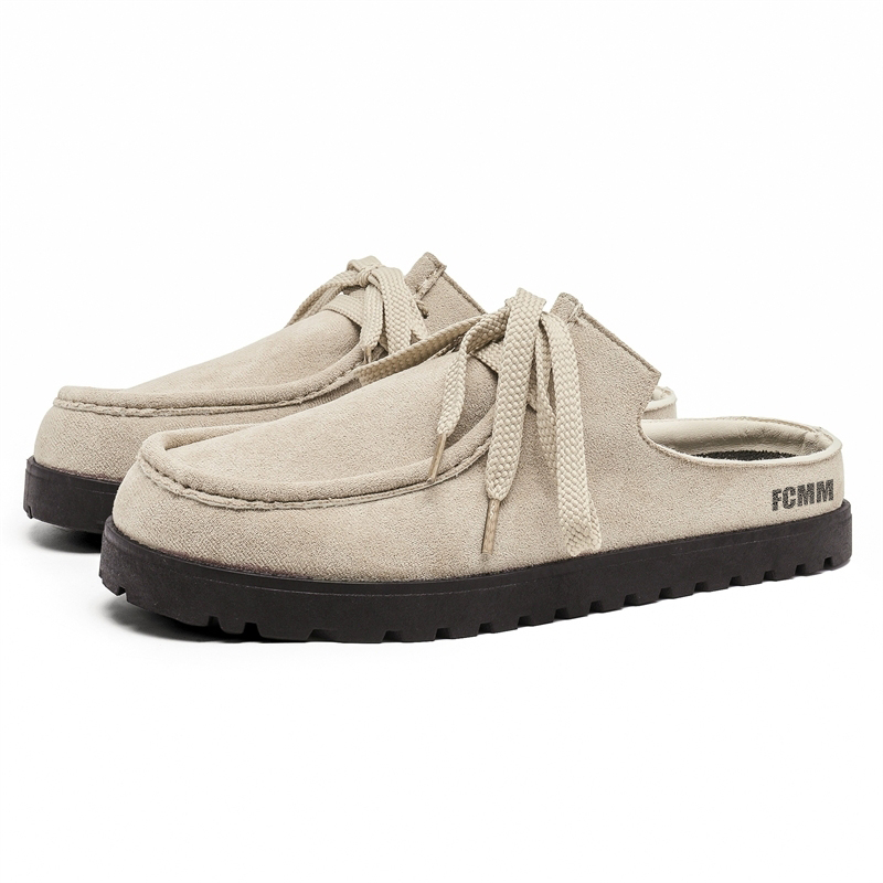 

Мужские сандалии с закрытым носком, устойчивые к истиранию FCMM, Beige Gray
