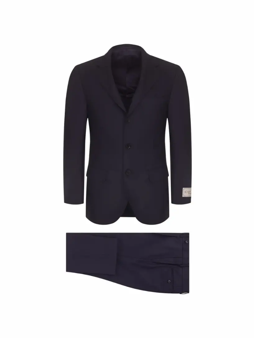 

Однобортный шерстяной костюм Ring Jacket, тёмно-синий