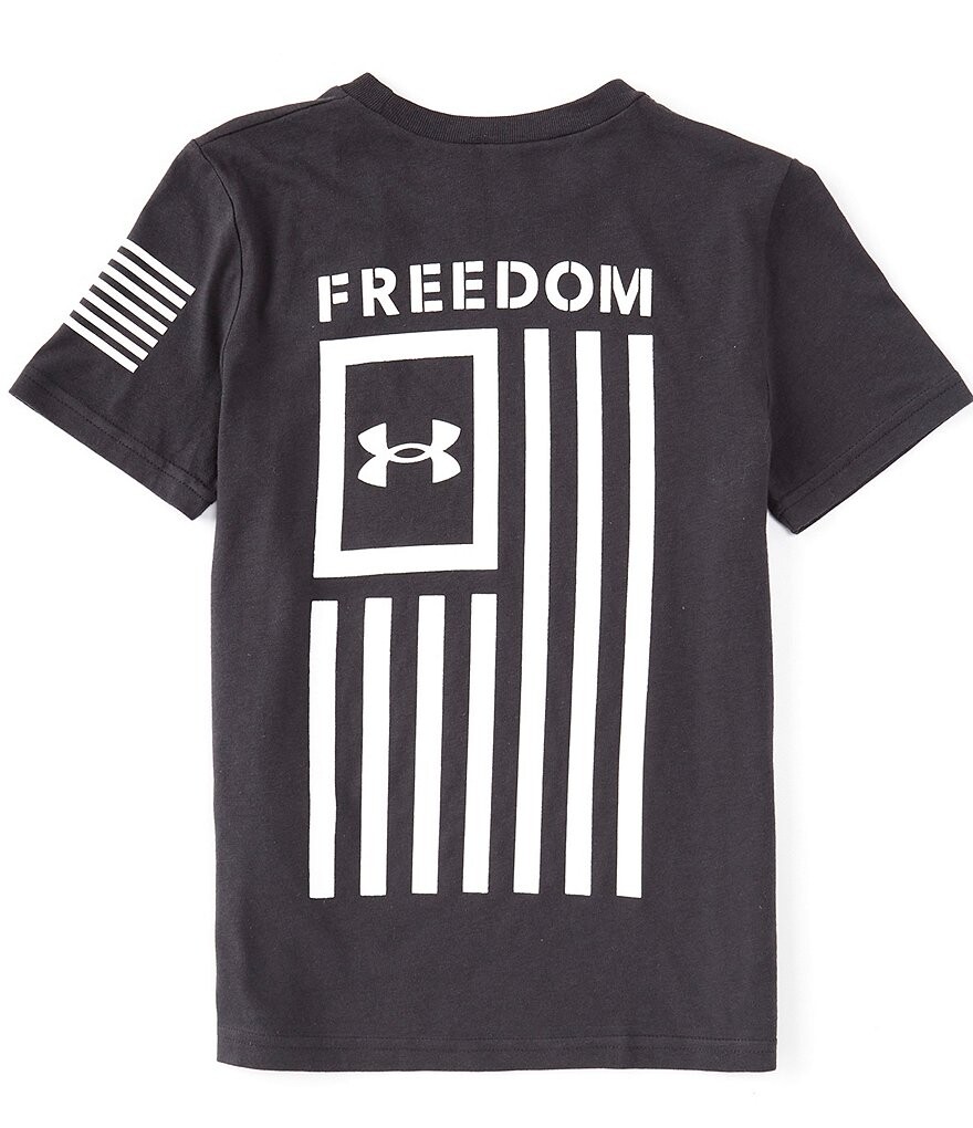 

Футболка с короткими рукавами и флагом свободы Under Armour Big Boys 8–20, черный