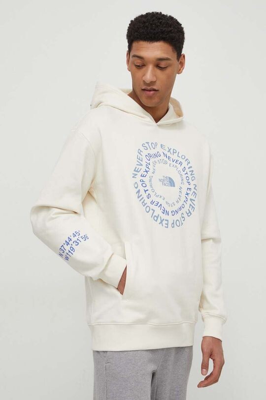 

Хлопковая толстовка The North Face, бежевый