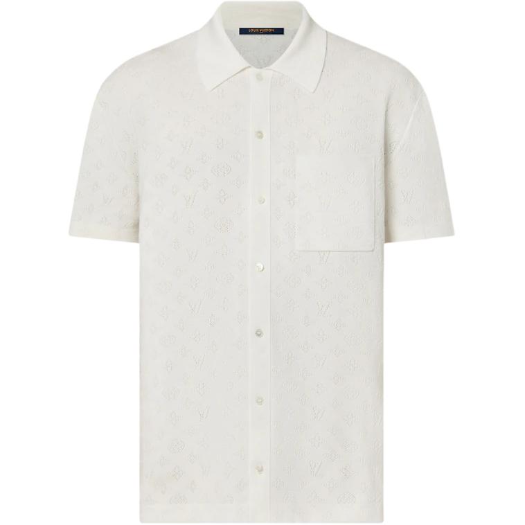 

Монорамная пуантель короткий рукав рубашка LOUIS VUITTON, белый