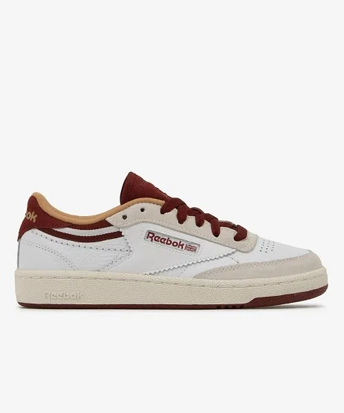 Унисекс кроссовки из натуральной кожи Reebok Club C 85 красно-белые