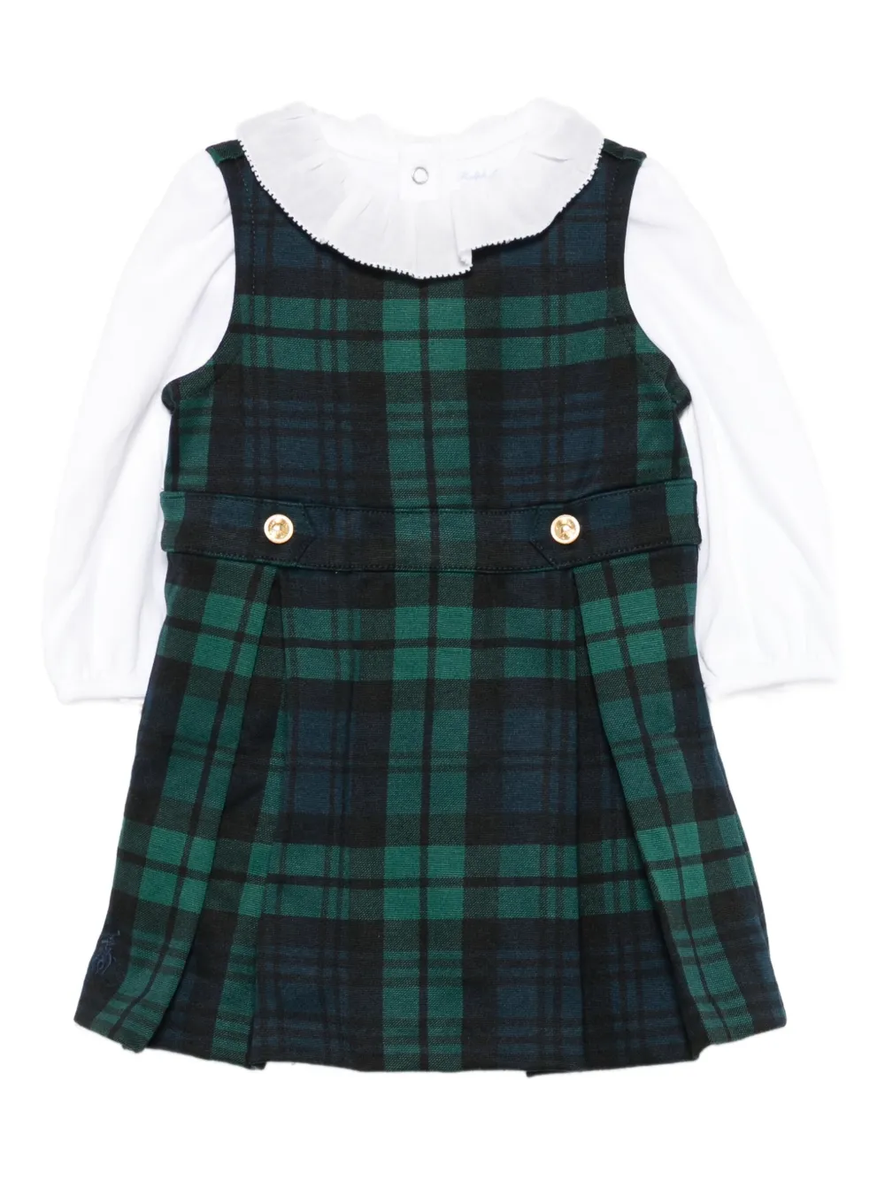 

Платье в клетку со складками POLO RALPH LAUREN KIDS, зеленый