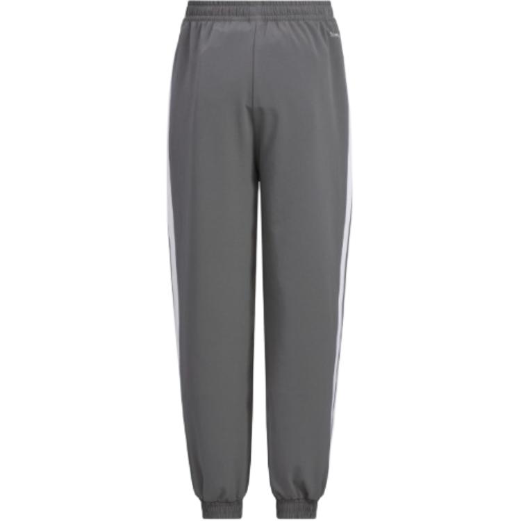 Adidas Детские вязаные спортивные штаны для детей 3-7 лет granite gray/white — фото 3