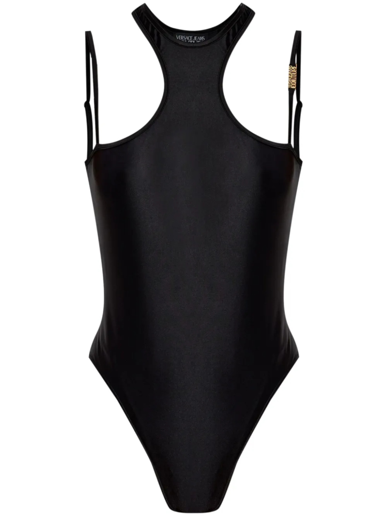 

Боди с открытыми плечами Versace Jeans Couture, черный