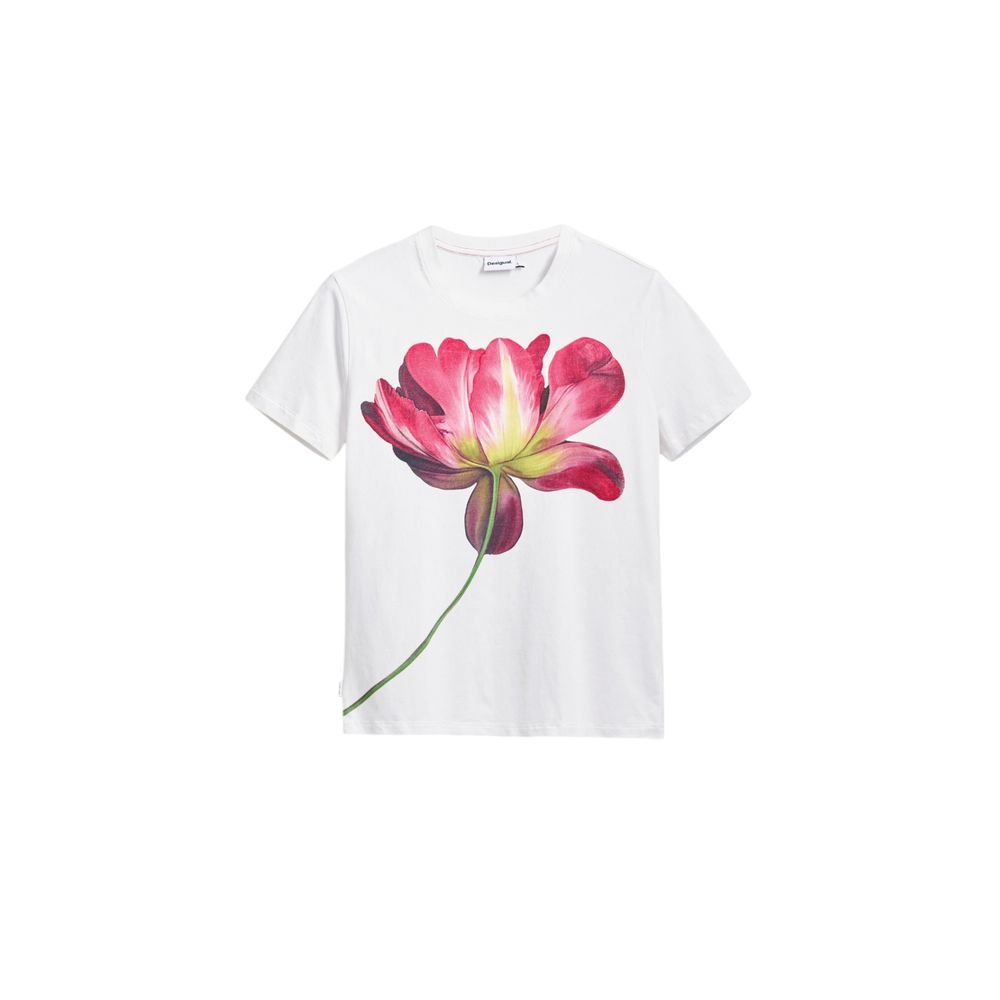 

Белые хлопковые топ и футболка Desigual