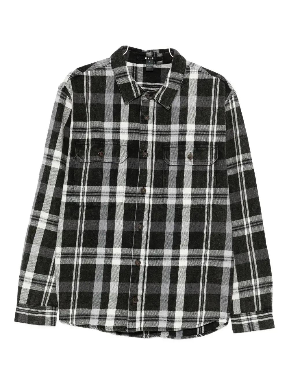 

Рубашка в клетку Ksubi, черный