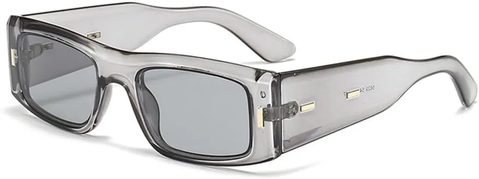 

Солнцезащитные очки Rivets для мужчин с широкими дужками, ретро-очки, солнцезащитные очки UV400 для женщин с градиентным покрытием generic, Gray Light Gray