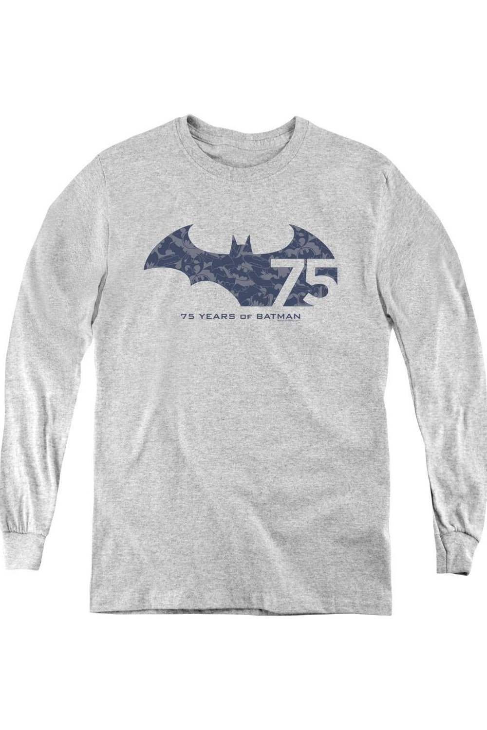 

Футболка с длинным рукавом для подростков "Коллаж 75 лет Batman" Gildan, Athletic Heather