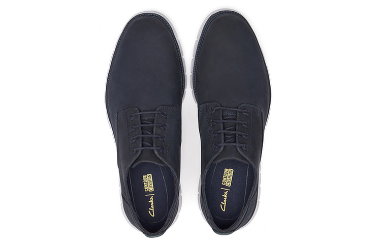 Clarks Кожаные повседневные туфли мужские морской синий, цвет Marine Blue 261720827 — фото 4