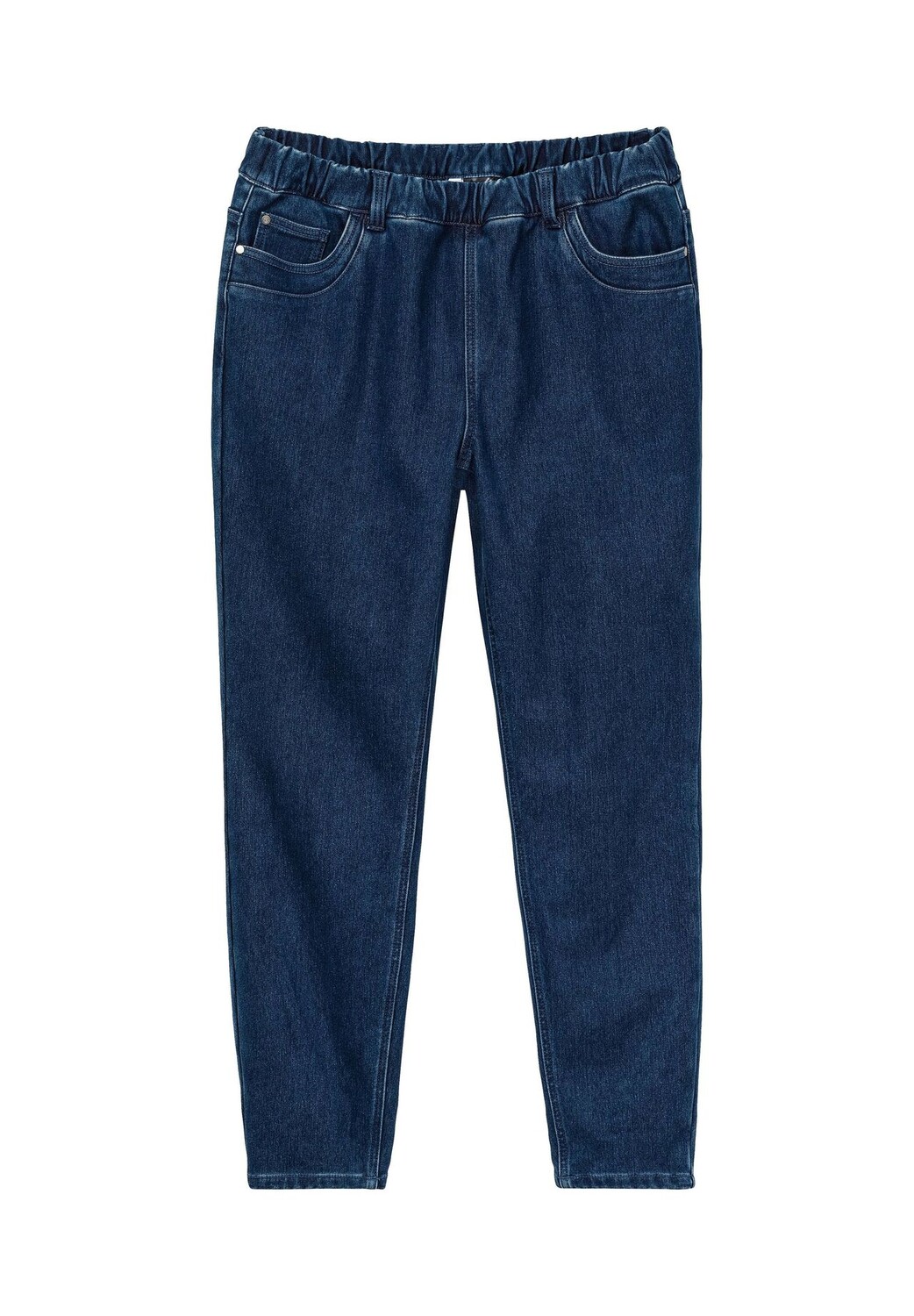 

Узкие термоджинсы с притягиваемым поясом и флисовой подкладкой sheego, цвет Dark Blue Denim