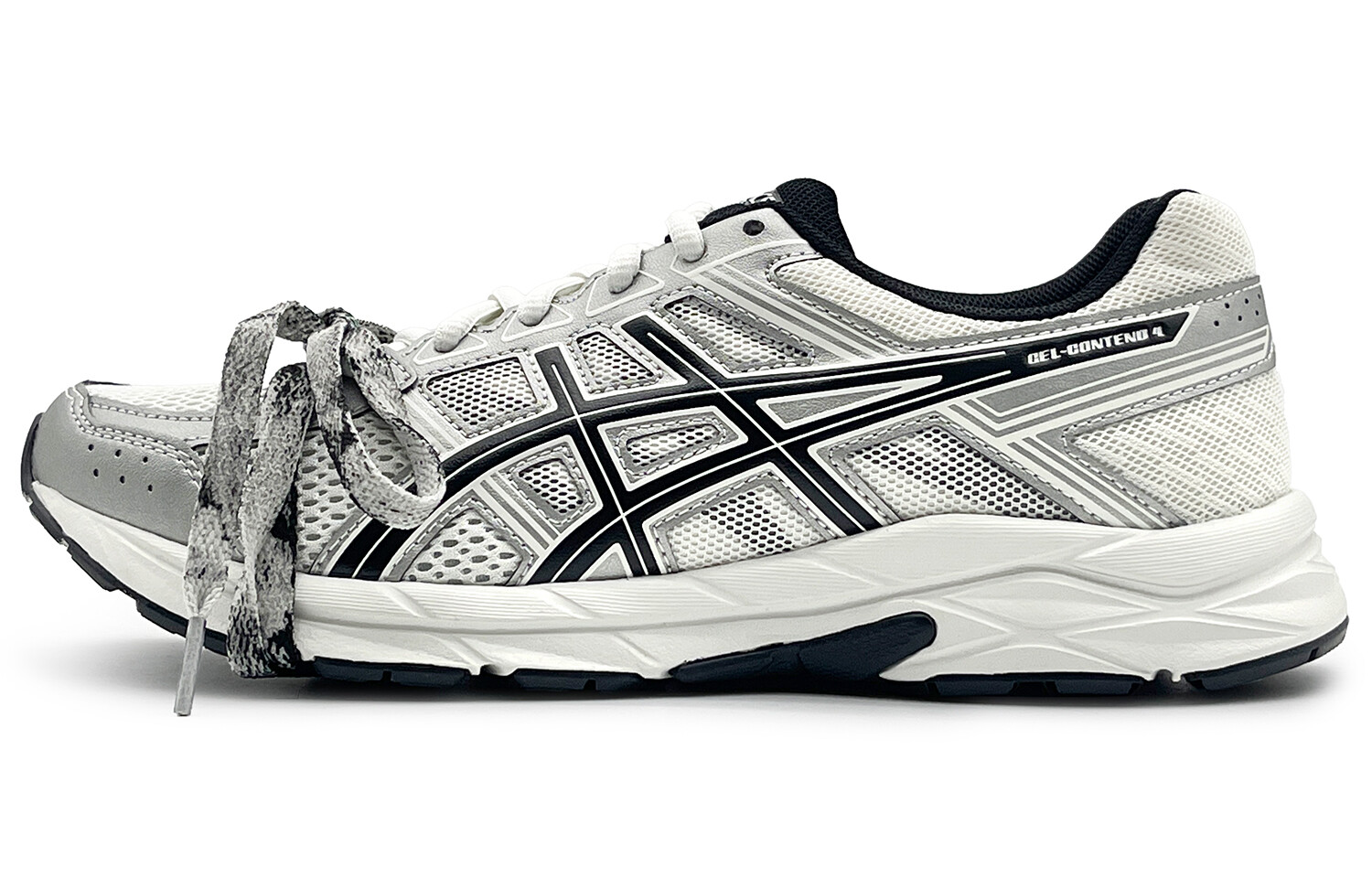 Кроссовки Gel-Contend 4 мужские низкие серебристые/черные/белые Asics — фото 2