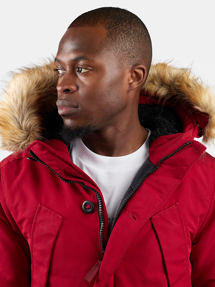 Superdry Переходное пальто красного цвета — фото 3