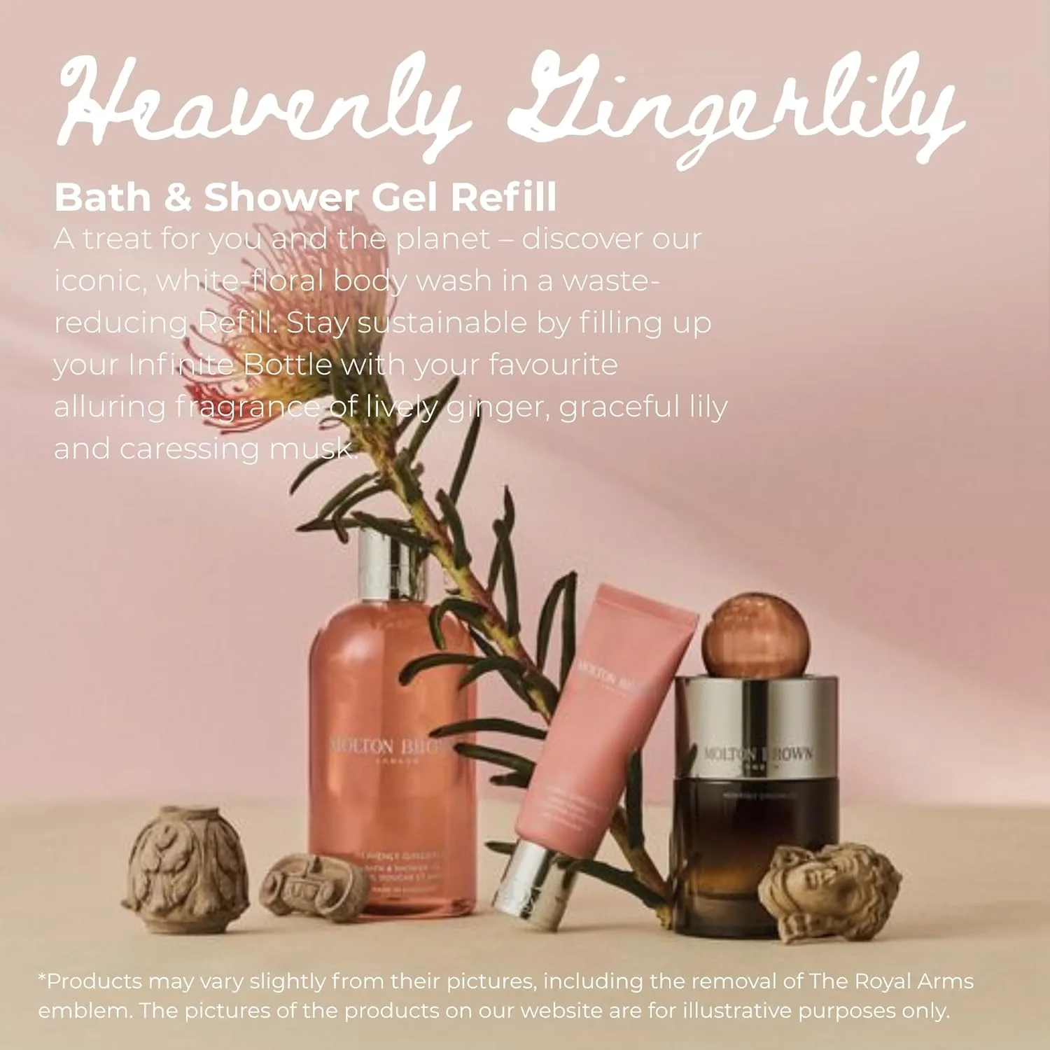Сменный блок геля для душа Molton Brown Heavenly Gingerlily, 13,5 жидких унций., Multicolor — фото 2