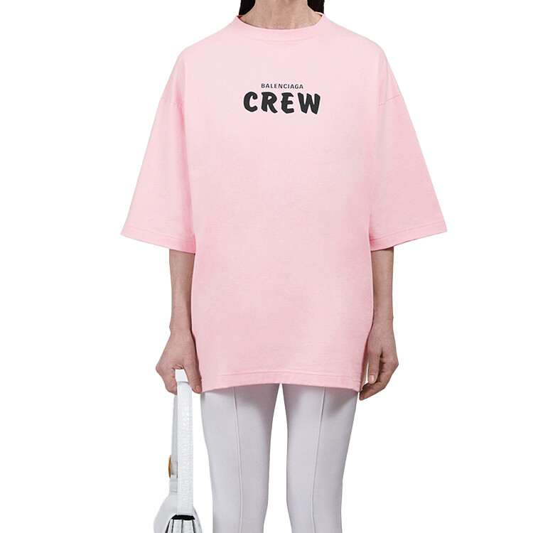 Футболка женская Balenciaga Crew, розовый — фото 3