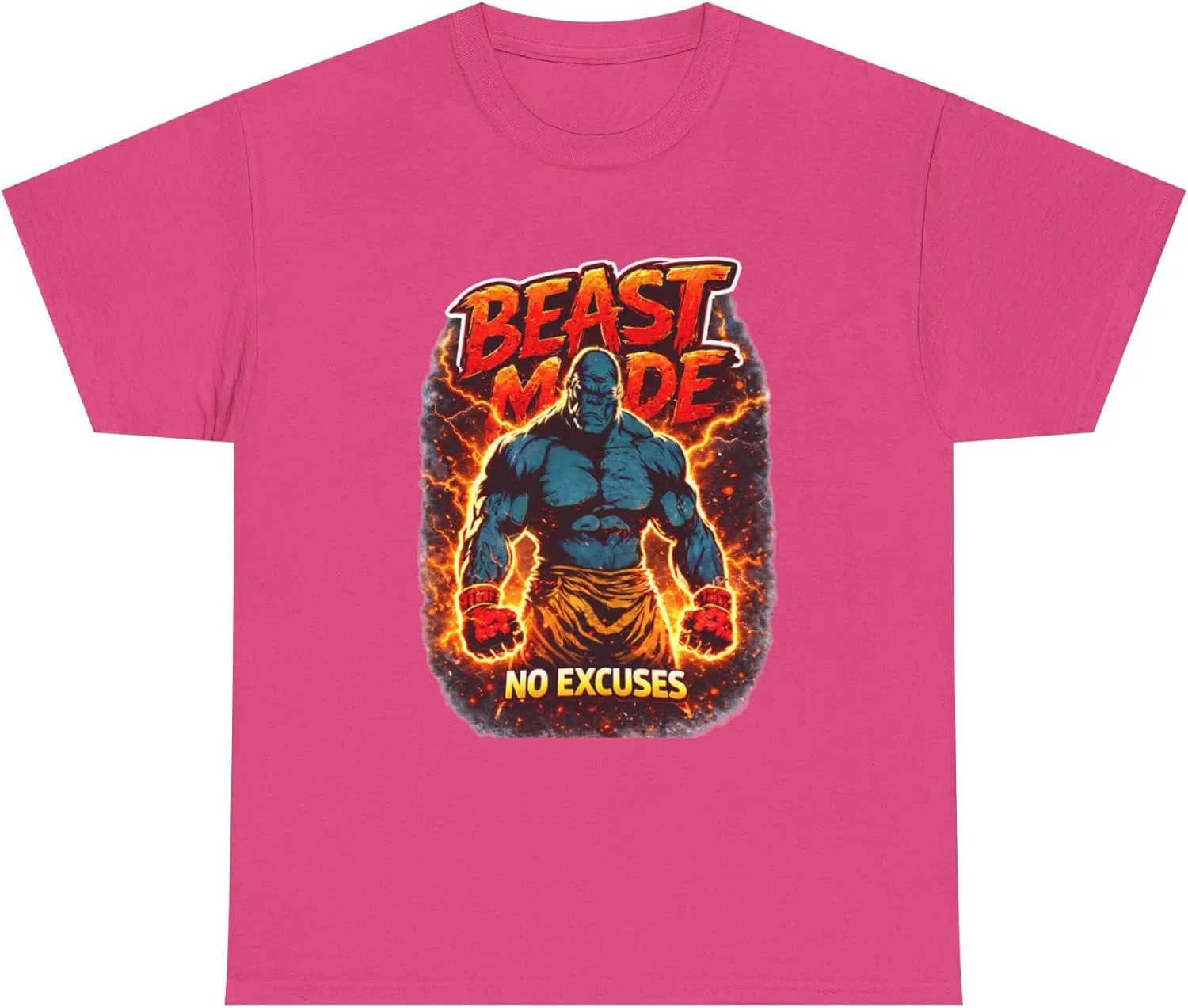 Футболка Beast Mode No Excuses, Heliconia