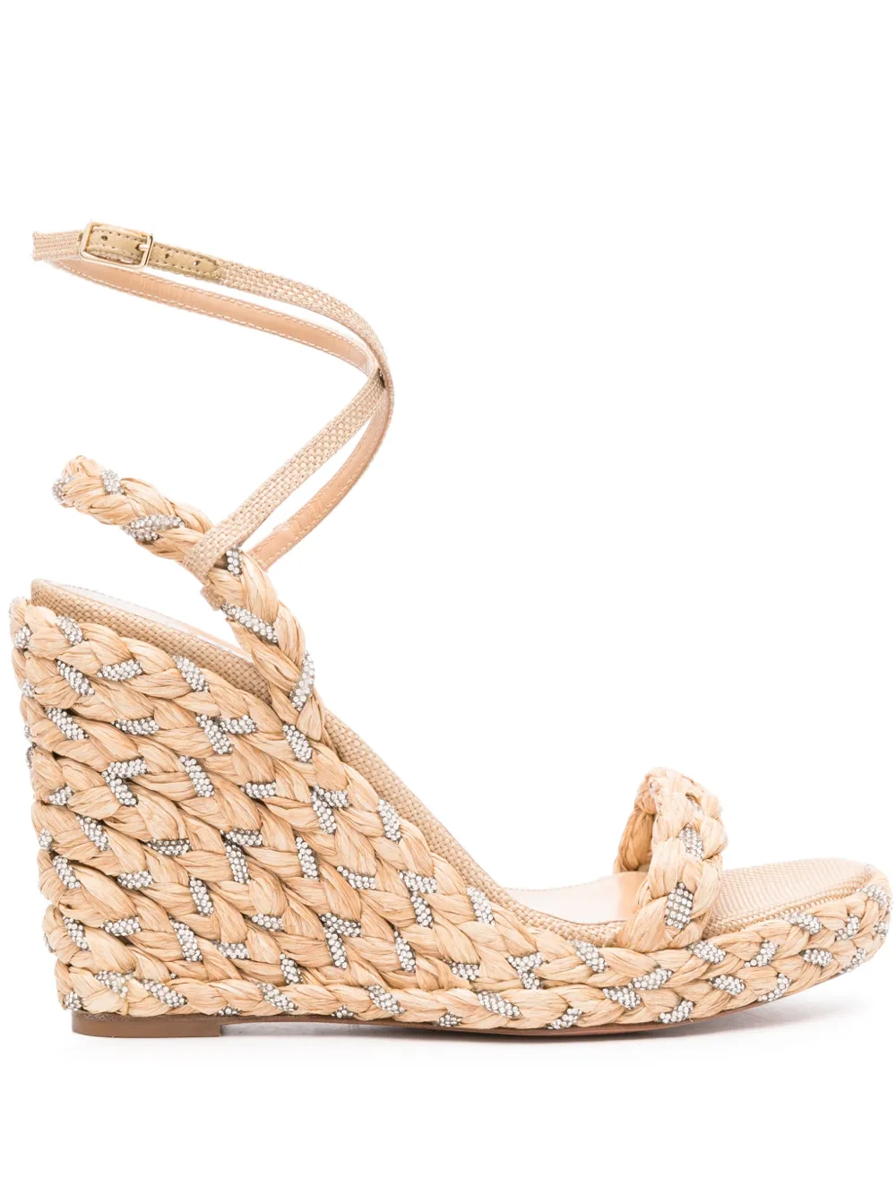 Эспадрильи Costiera 120 на танкетке Aquazzura, нейтральный