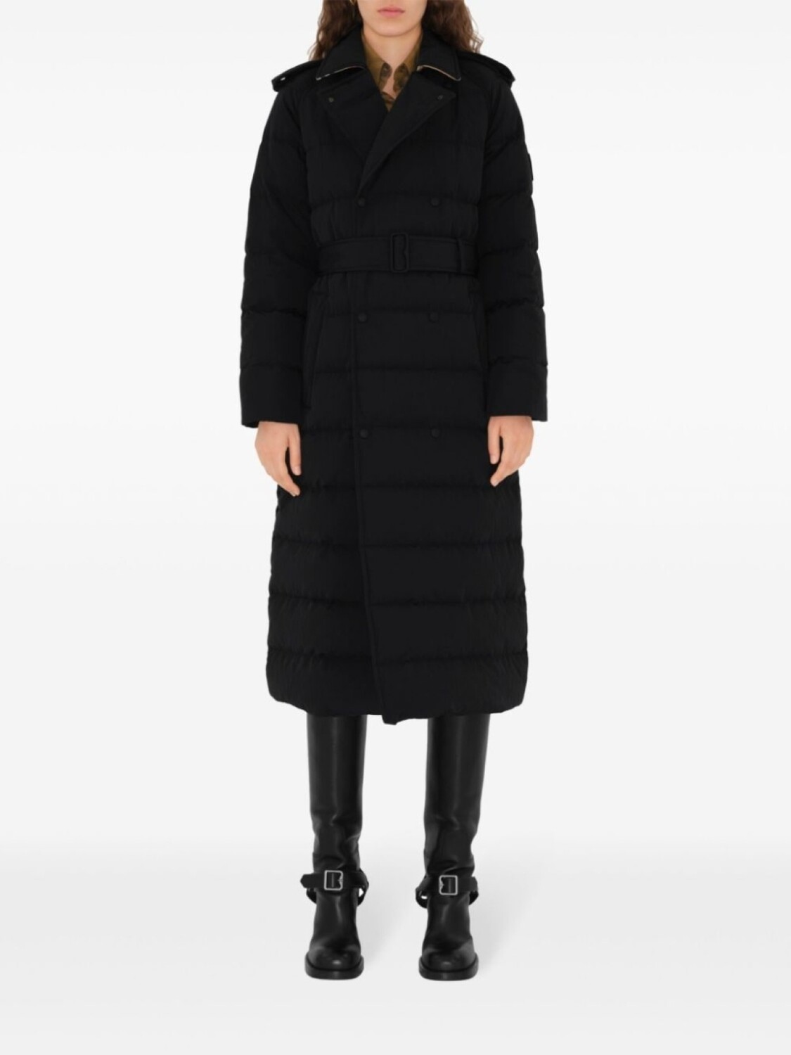 

Пуховик с аппликацией Burberry Shield, черный