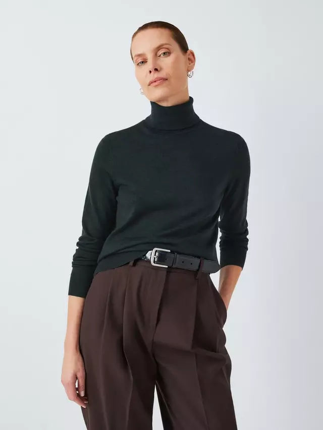 

Джемпер John Lewis Merino Wool Roll Neck, цвет bottle/green