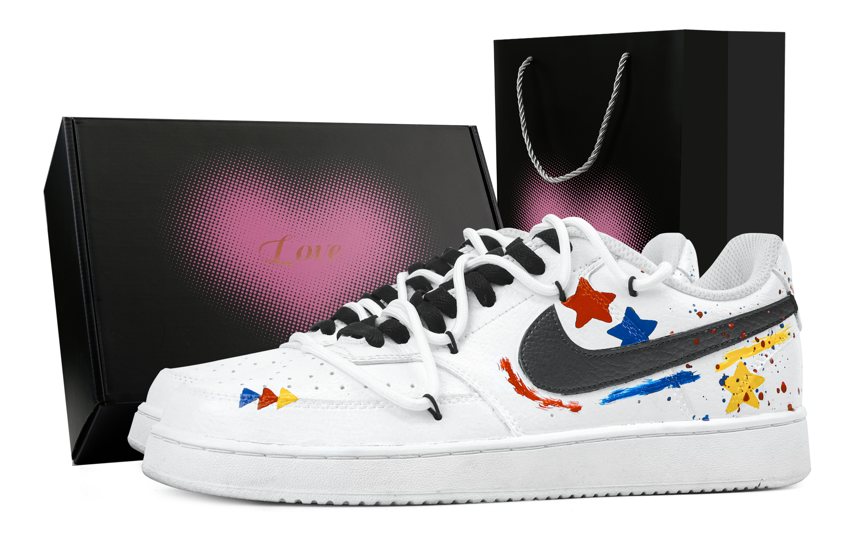 

Nike Кроссовки для скейтборда Court Vision 1 Xingji Cross, износостойкие, низкие, белые