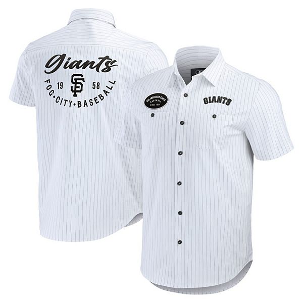 

Мужская белая рубашка с коротким рукавом в полоску San Francisco Giants Darius Rucker Collection By Fanatics