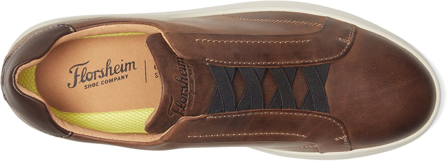 Мужские слипоны Florsheim Monopoli с эластичной шнуровкой от носка до пятки, коричневый — фото 2