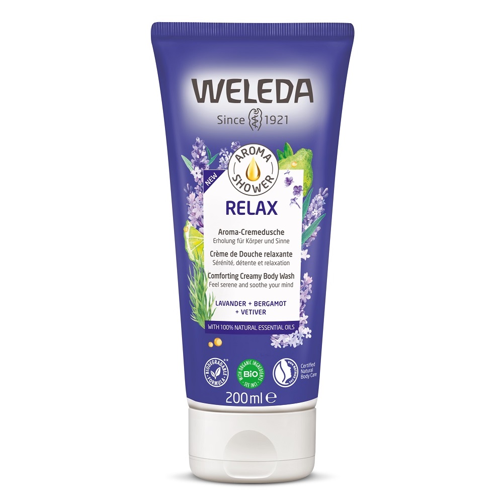 

Кремообразный гель для душа aroma shower relax Weleda, 200 мл