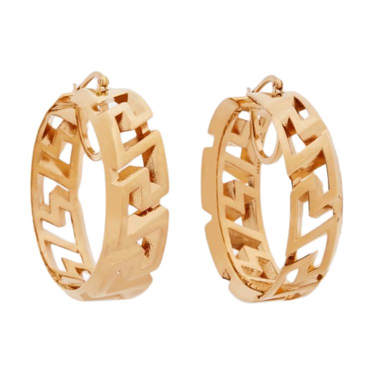

Латунные серьги женские золотые VERSACE, золотой