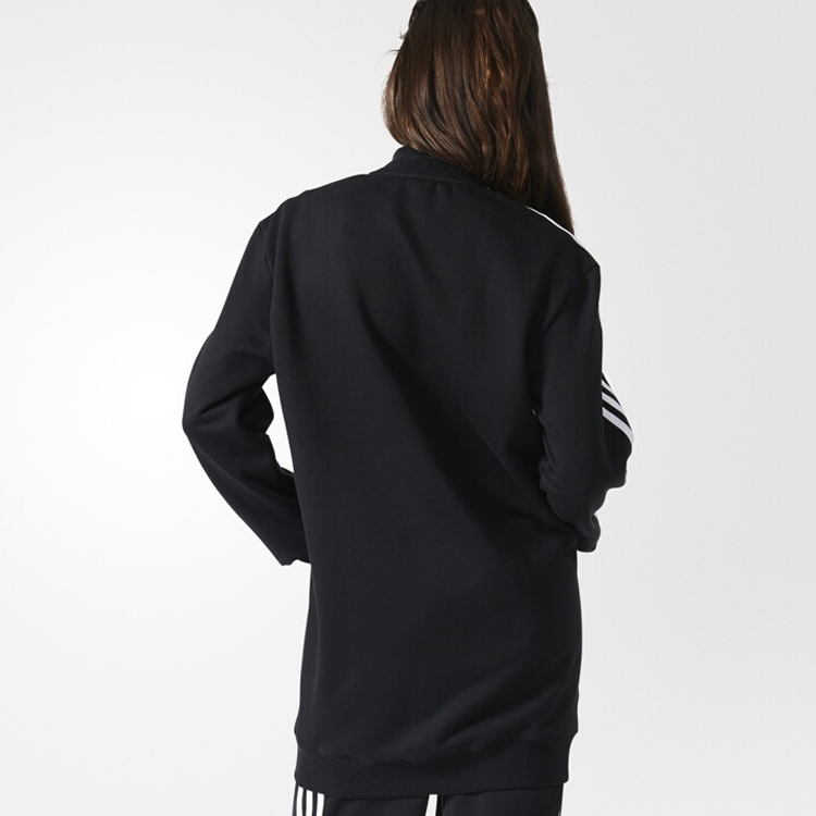 Adidas Originals Куртка Women's Black Baseball Collar Moderate Others — фото 4