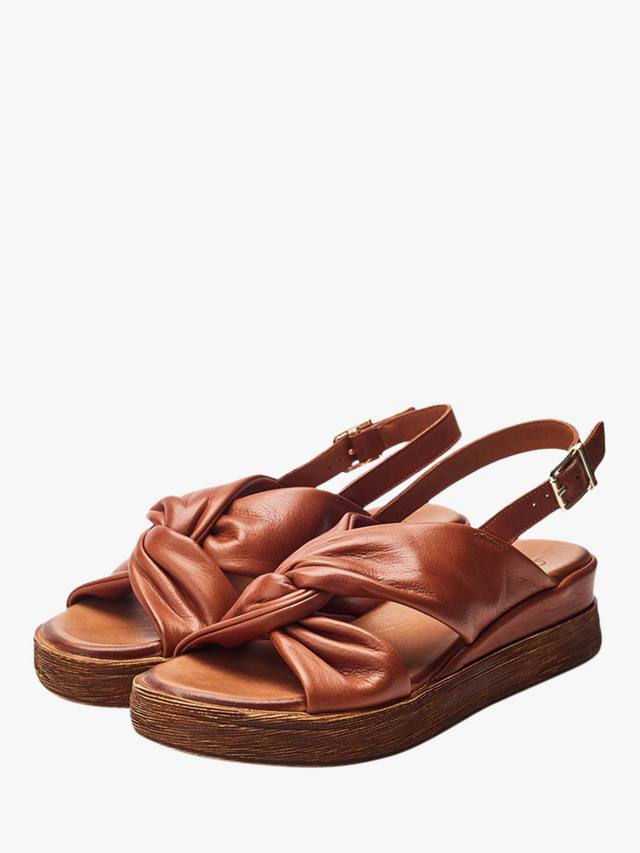 Kalmia кожаные сандалии на платформе с переплетением Moda in Pelle, Tan — фото 2