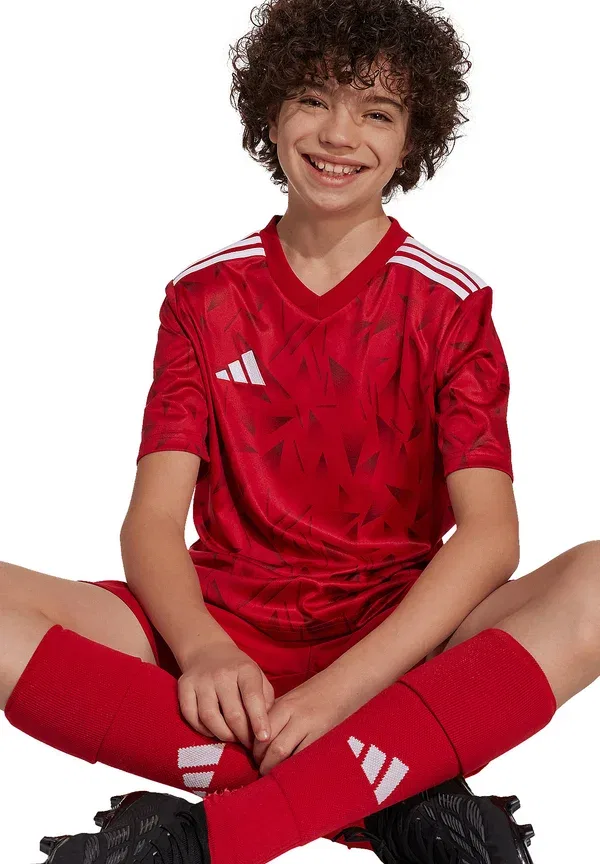 Футболка спортивная Adidas Performance, красно-белая — фото 4