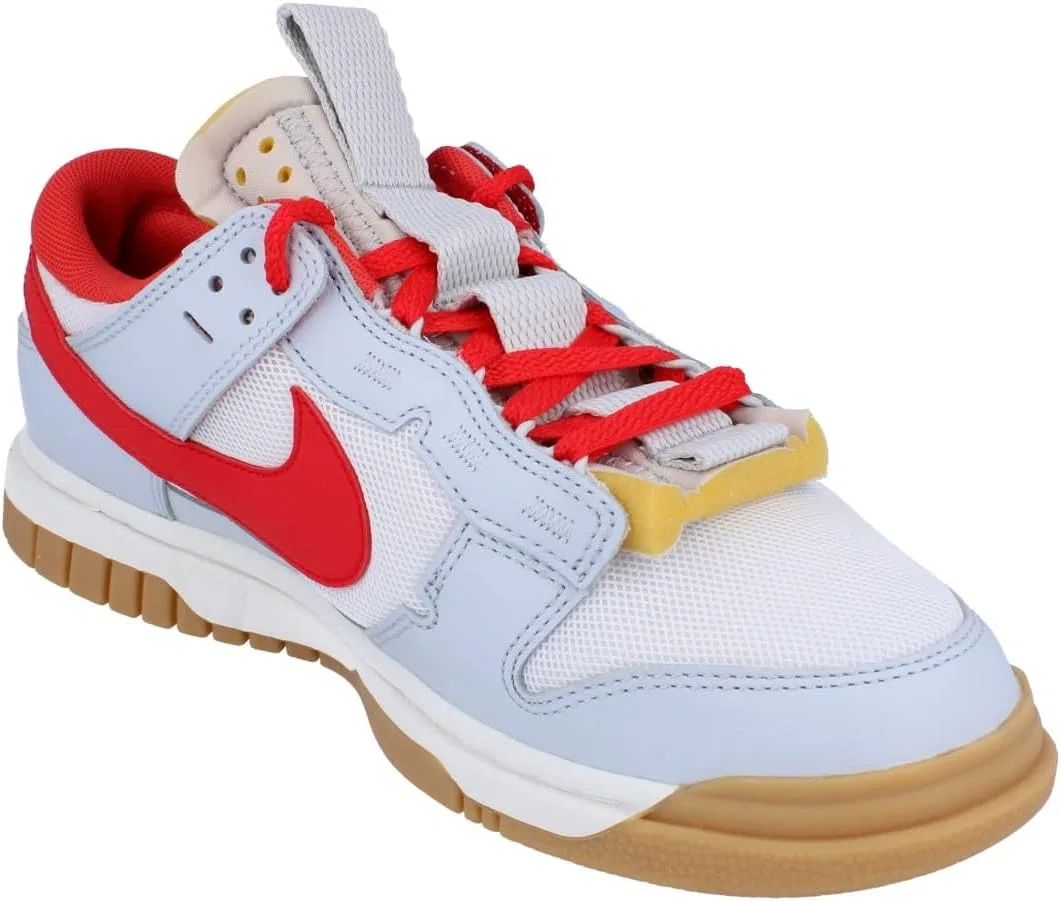 Мужские кроссовки Nike Air Dunk Jumbo, White Light Crimson Pure Platinum 102 — фото 4