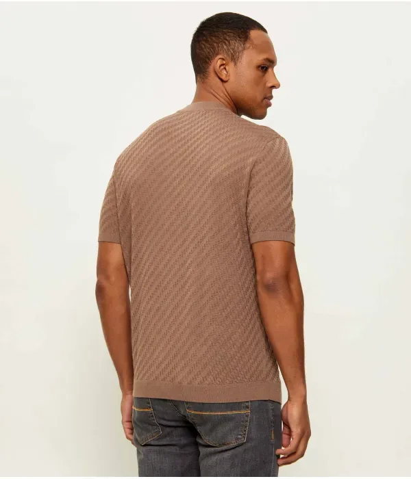 Свитер slim fit Emporio Armani, коричневый — фото 3
