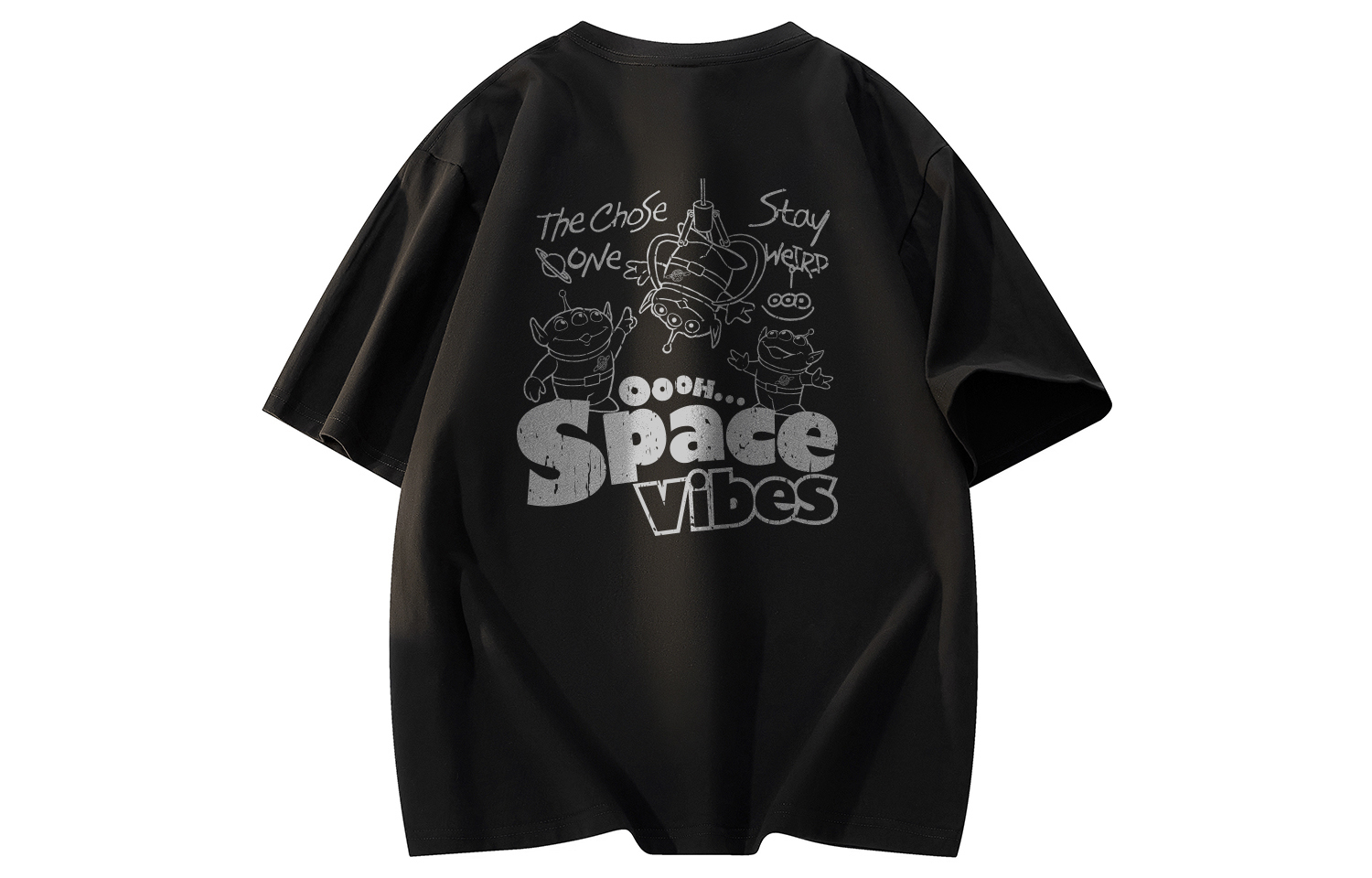 

Футболки унисекс с круглым вырезом, тонкие, плотные Disney, черный