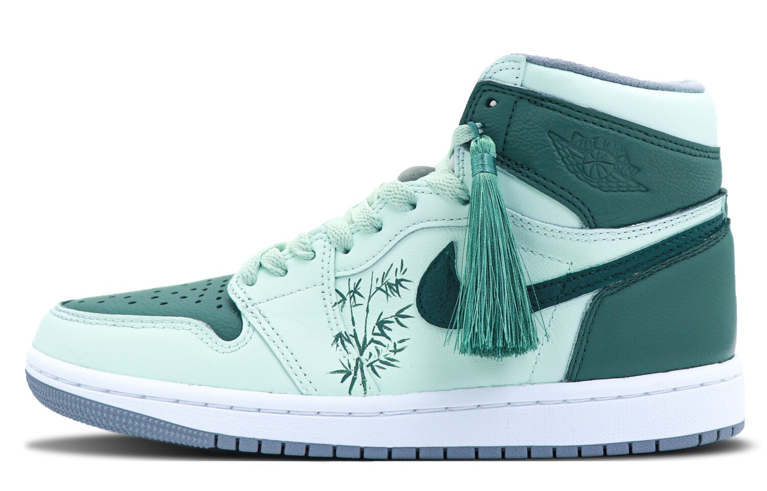 

Кроссовки Air Jordan 1 Vintage Basketball Shoes Unisex High-Top Dark Green