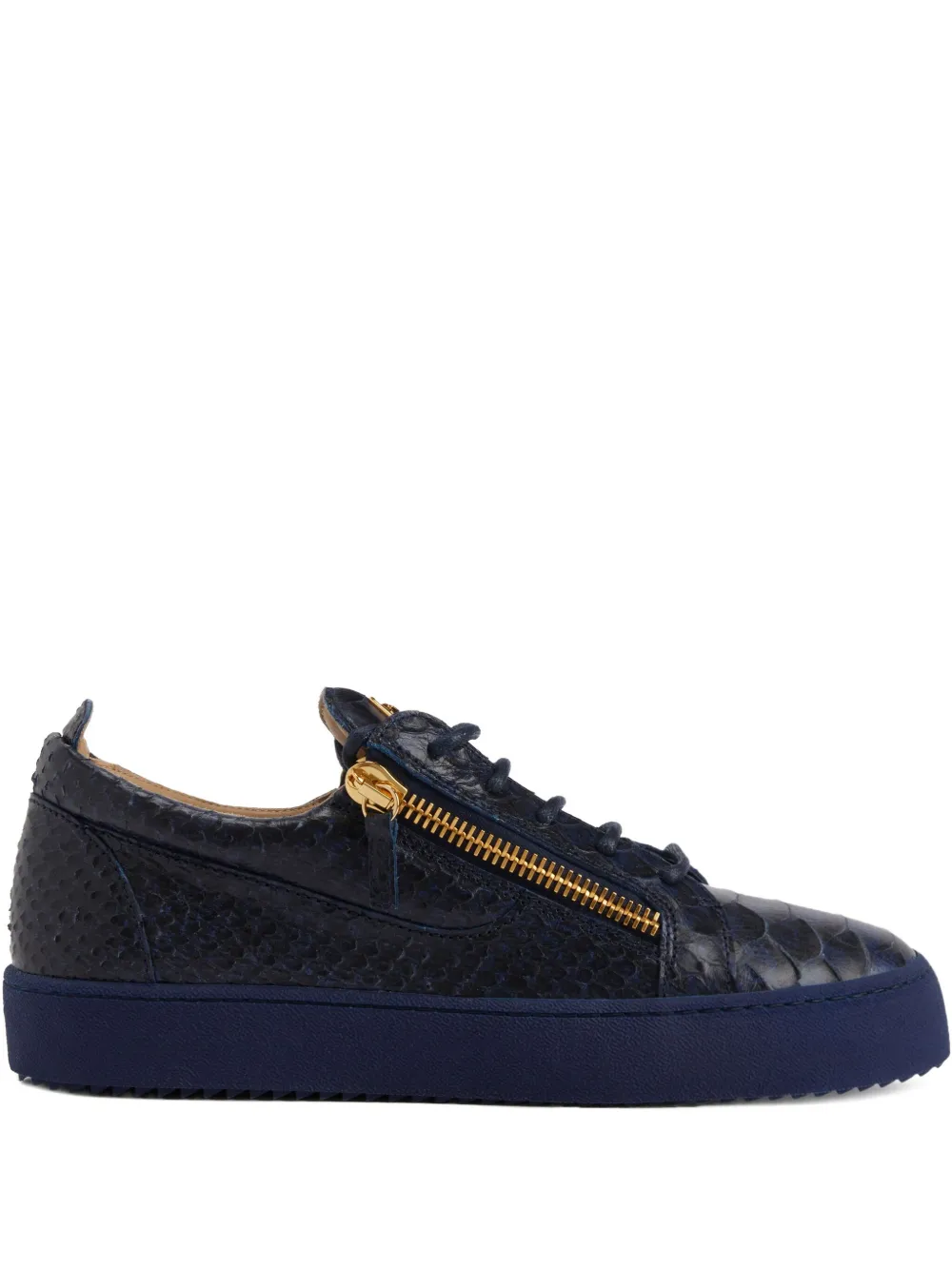 

Кроссовки с тиснением под рептилию Frankie Giuseppe Zanotti, синий