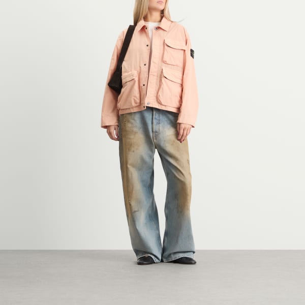Куртка из жатой ткани Stone Island, chalk розовый — фото 4