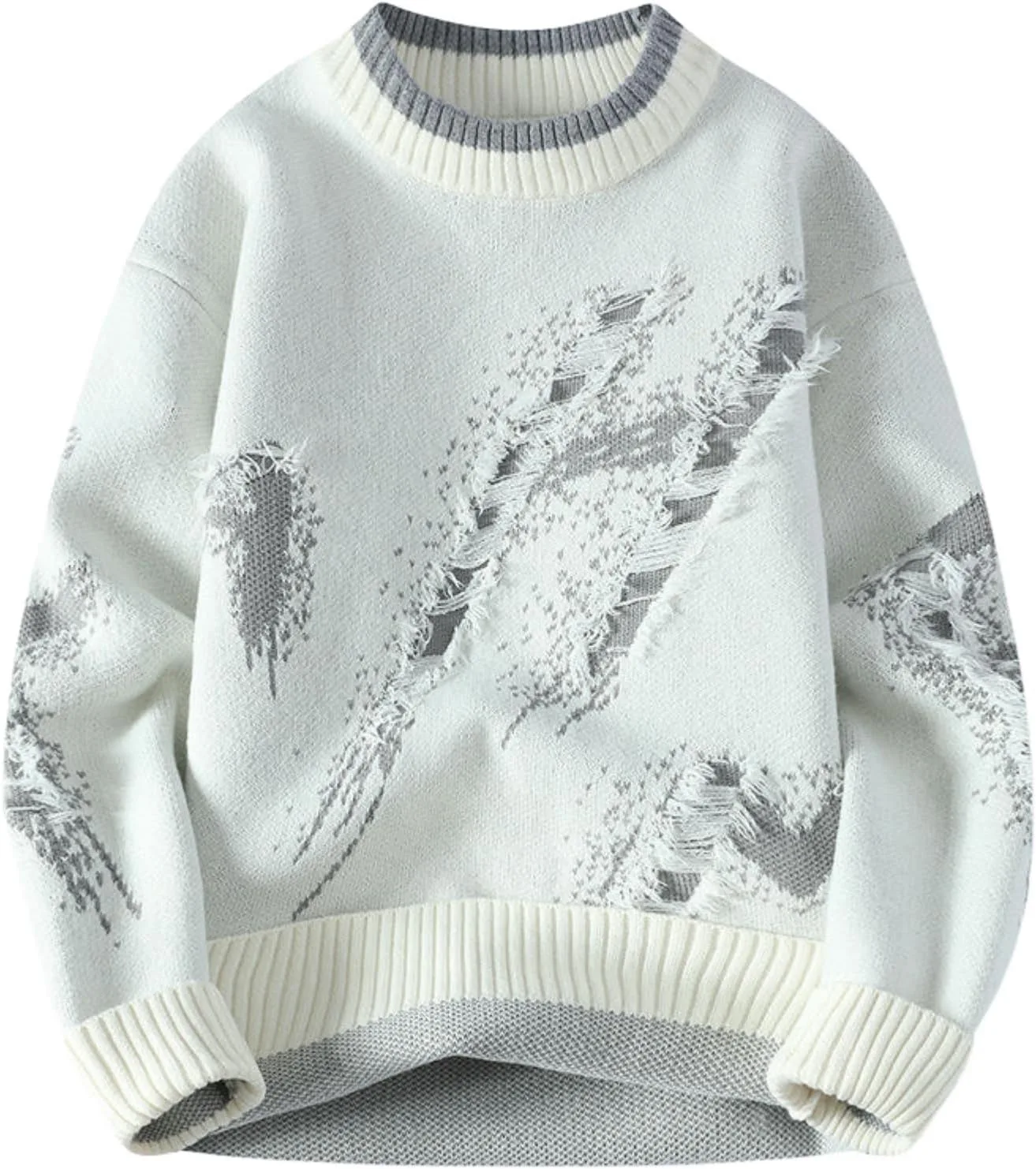 

Мужской зимний вязаный свитер с круглым вырезом OAKVERVE