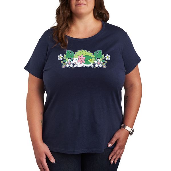 

Футболка Plus size с принтом Pokémon Shaymin Florals Licensed Character, Navy