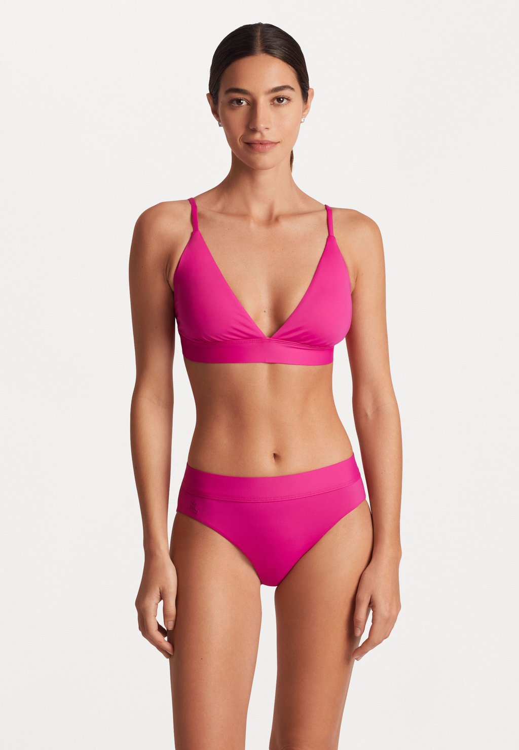 

Верх бикини TRIANGLE V NECK BRA Lauren Ralph Lauren, розовый