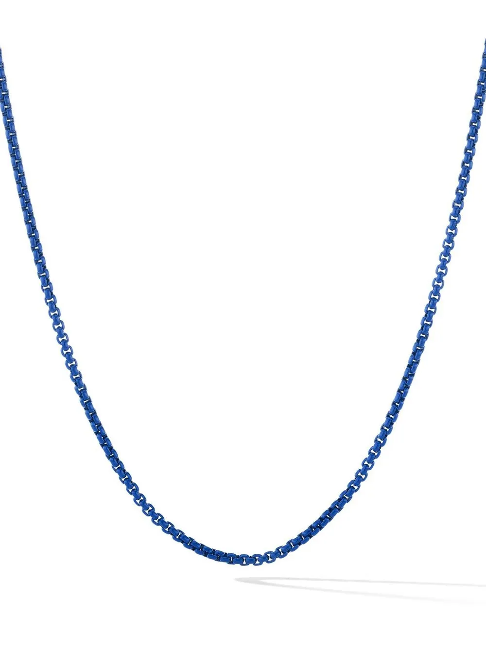 

Серебряное колье Box Chain (2.7 мм) David Yurman, синий