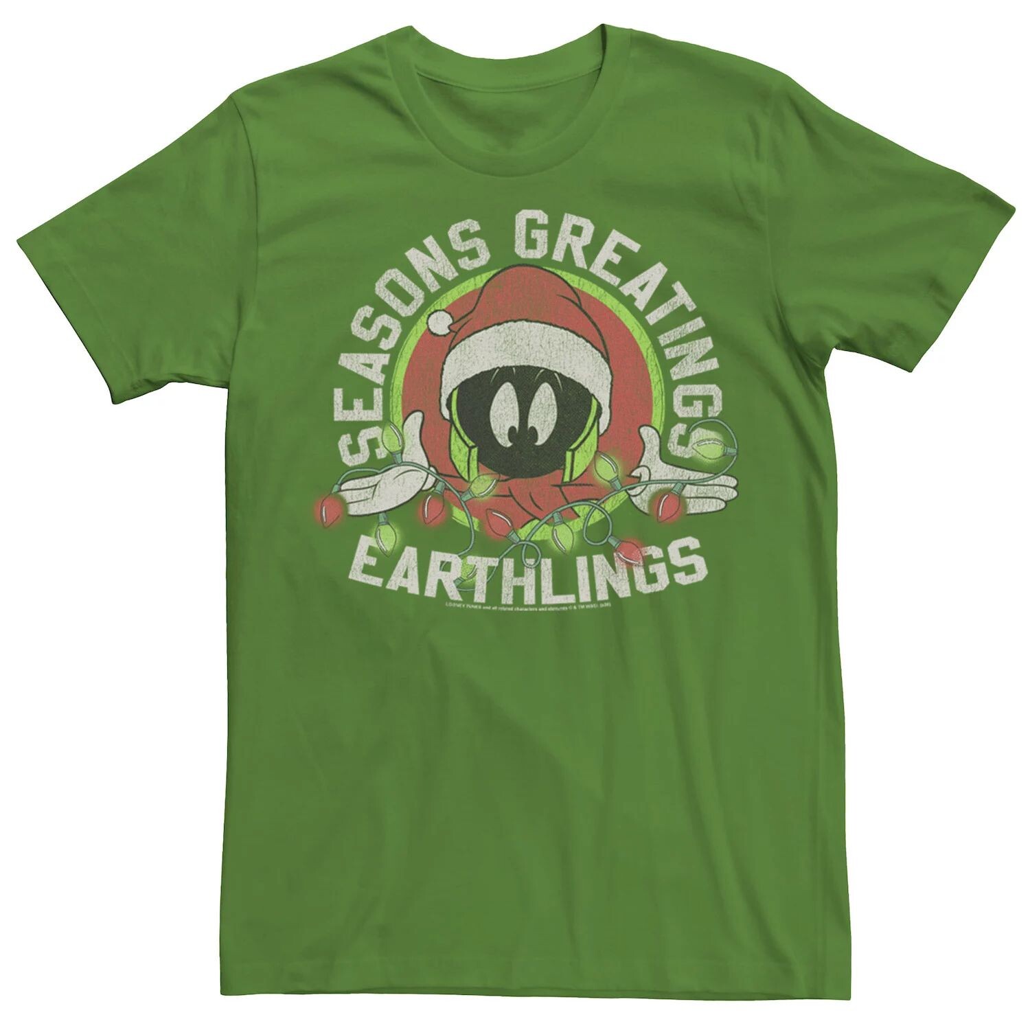 

Мужская футболка Looney Tunes Christmas Marvin Seasons Greeting Earthlings Licensed Character